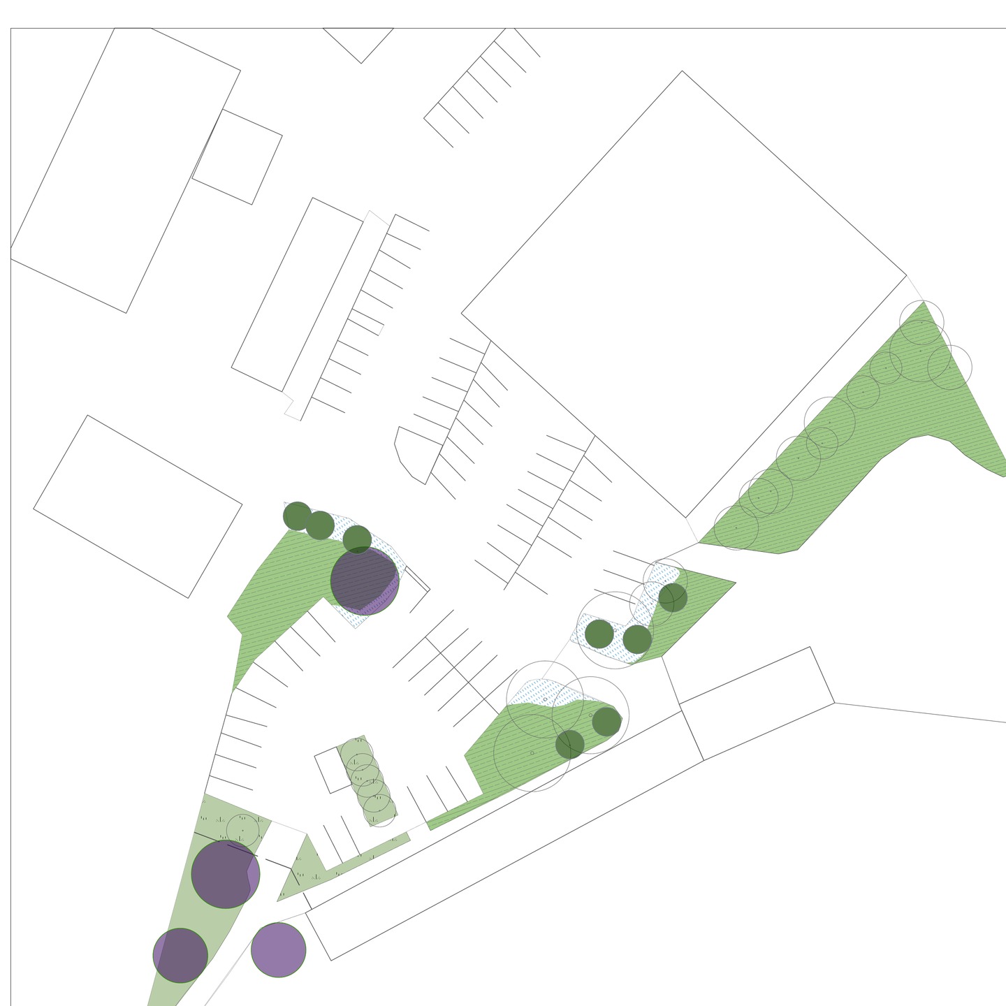Landscaping plan drawing for Brows Farm Golf Centre, Petersfield